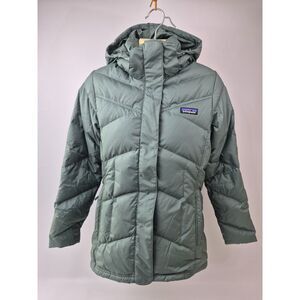 Patagonia Women's Hemlock Green Down With It Jacket Coat Size Extra Small XS
